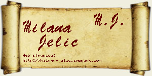 Milana Jelić vizit kartica